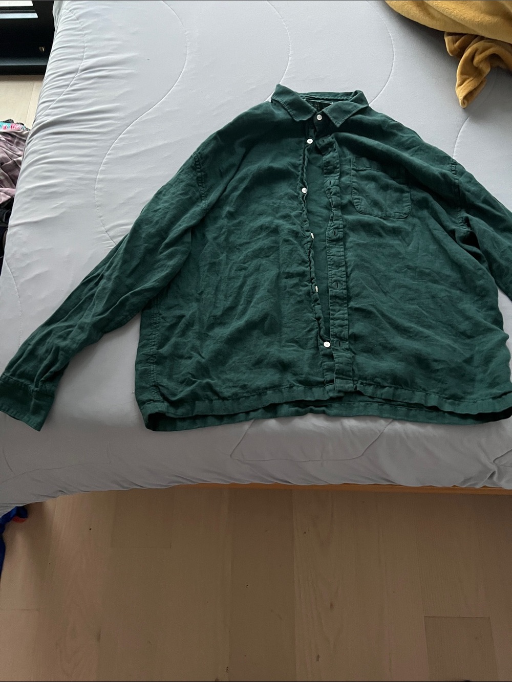 Abercrombie & Fitch Dark Green Casual Button-Down Shirt
